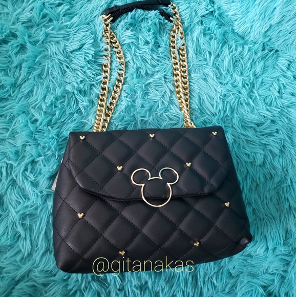 Disney Mickey Minnie Mouse Quilted Studded Handbag - Picture 2 of 3